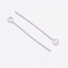 Load image into Gallery viewer, Packet Of 350 Silver Plated Eyepins 3cm long