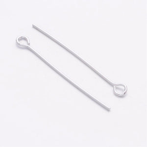 Packet Of 350 Silver Plated Eyepins 3cm long