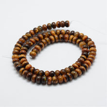 Load image into Gallery viewer, Strand of 90+ Natural Tiger Eye 6 x 4mm Rondelle Beads