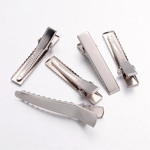 Pack of 30 Iron Alligator Hair Clip Findings 34mm