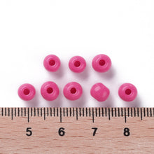 Load image into Gallery viewer, Pack of 200 Opaque Acrylic 6mm Round Large Hole Beads - Camellia