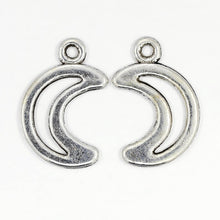 Load image into Gallery viewer, Tibetan Style Antique Silver 17mm Moon Charms Pendants Pack of 50
