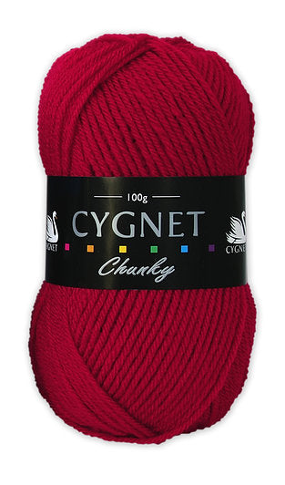 Cygnet Chunky 100g - Red