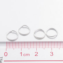 Load image into Gallery viewer, Iron 8 x 0.7mm Open Unsoldered Silver Colour Jump Rings Pack Of 110