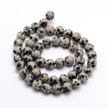 Load image into Gallery viewer, Strand of Natural Dalmation Jasper 6mm Plain Round Beads