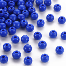 Load image into Gallery viewer, Pack of 200 Opaque Acrylic 6mm Round Large Hole Beads - Blue