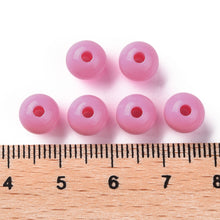 Load image into Gallery viewer, Pack of 200 Opaque Acrylic 8mm Round Large Hole Beads - Deep Pink