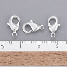 Load image into Gallery viewer, KBeads Packet of 20 x Silver Plated Alloy 7 x 12mm Lobster Clasps